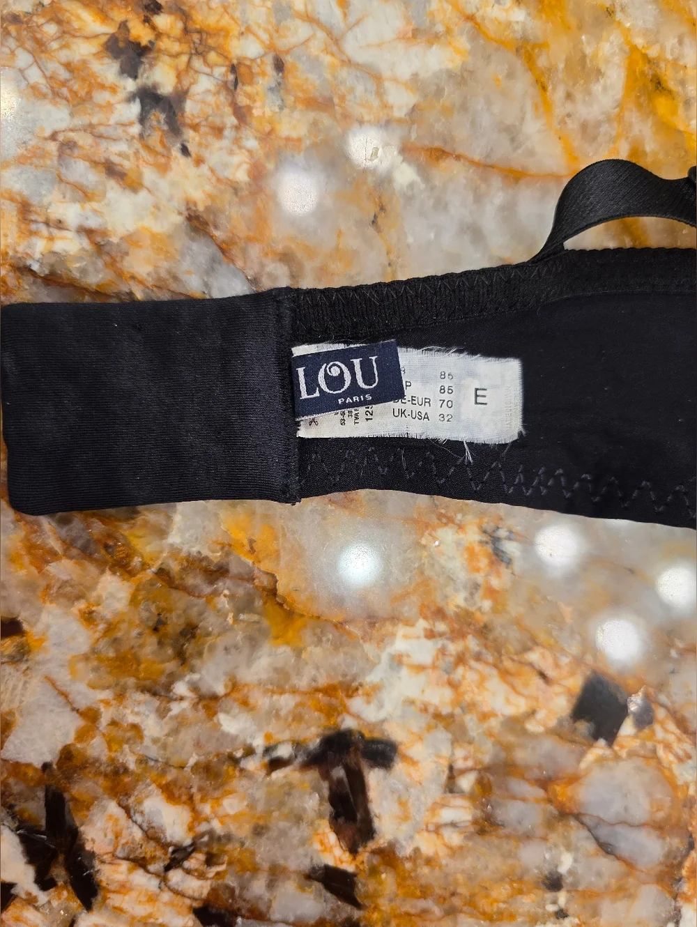 LOU Paris Underwire Bra 2 Pieces 32E Tan Black - Picture 8 of 9